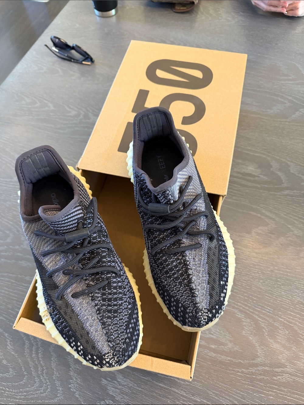 adidas Yeezy Boost 350 V2 Black and Cream Sneakers